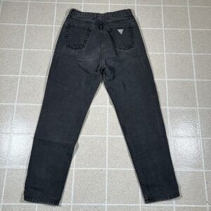 VINTAGE Guess USA High Rise Mom Jeans Black Women's 27x28 39050 90s Made In USA